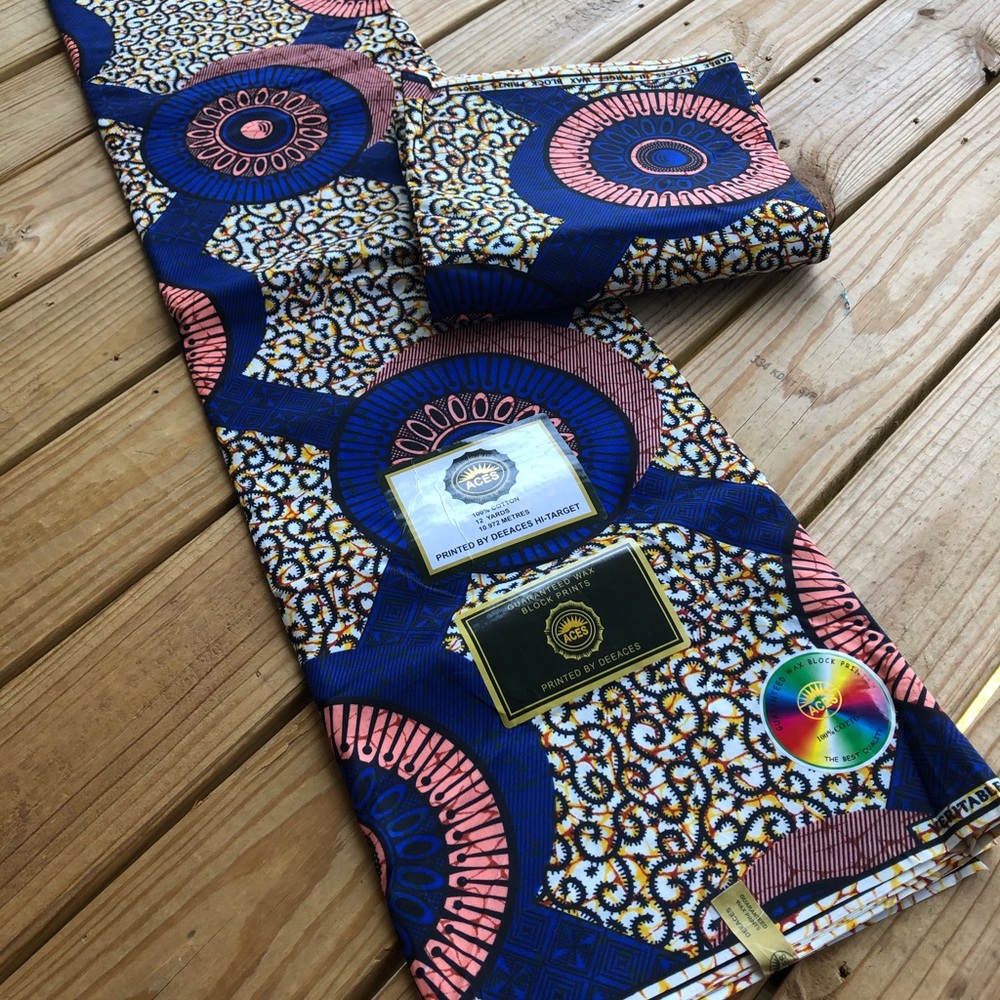 Africa fabrics 6yard, 45 inches by 36 inches 100%